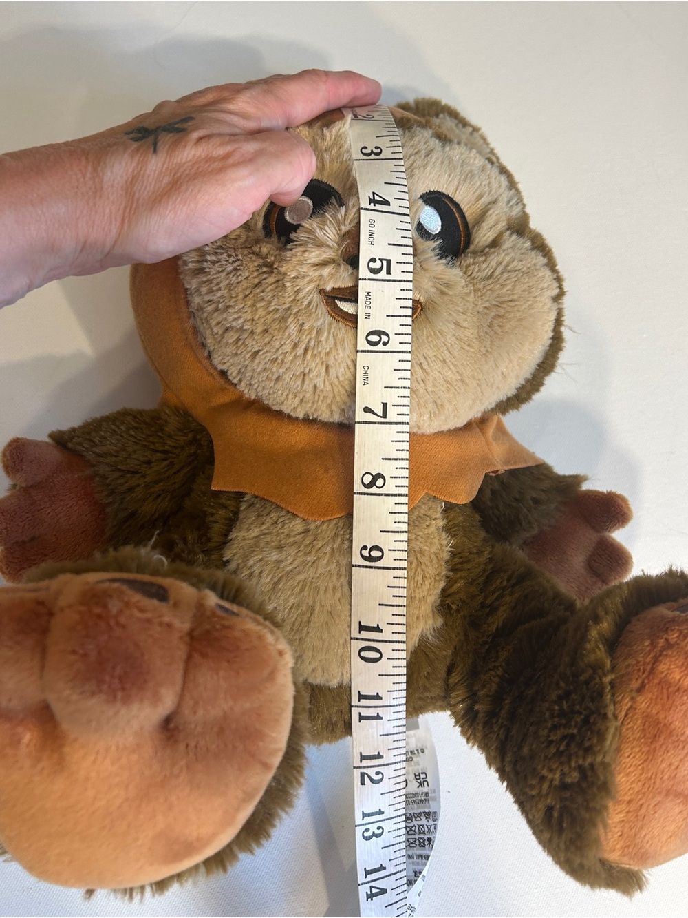 Disney Parks Star Wars Ewok Plush Stuffed Animal Brown Soft Toy 14” Collectible - Picture 3 of 4